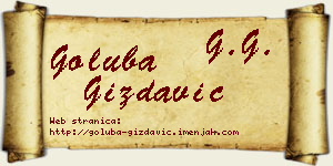 Goluba Gizdavić vizit kartica
